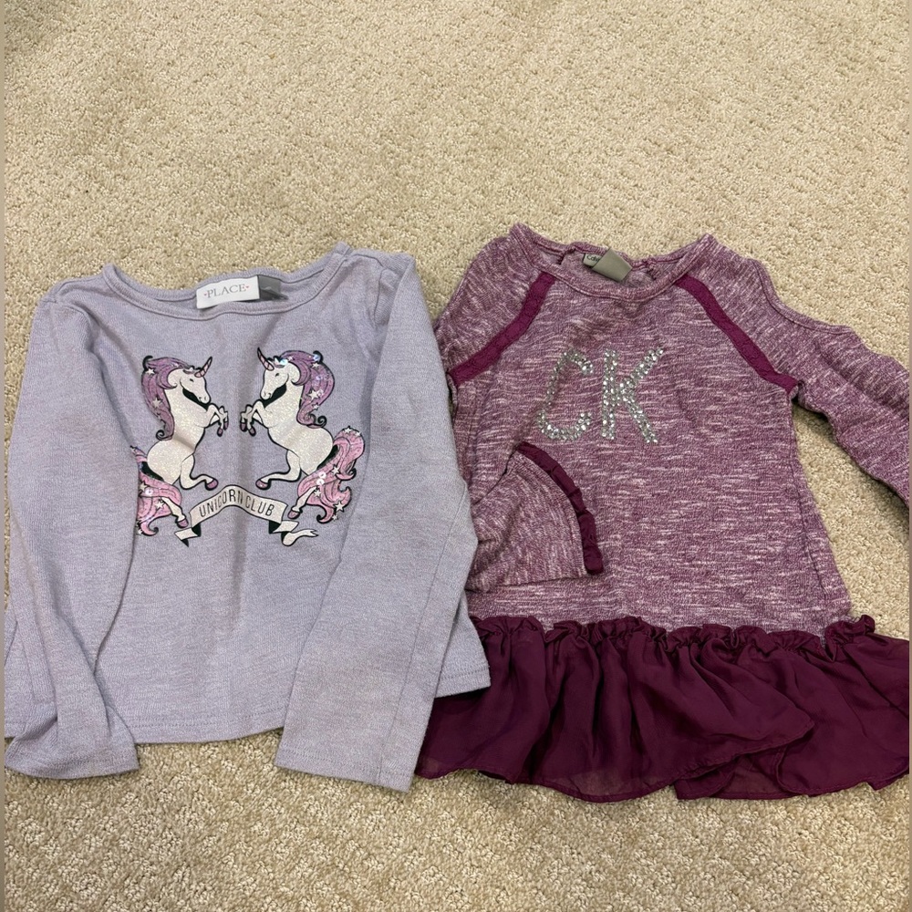(2) purple shirts